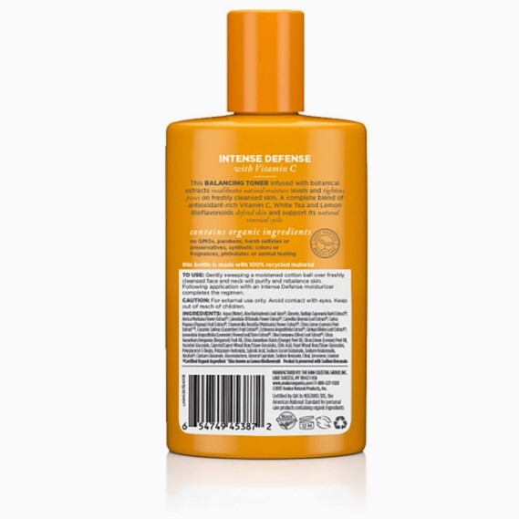 Avalon Organics Intense Defense Balancing Toner, 8.5 oz.