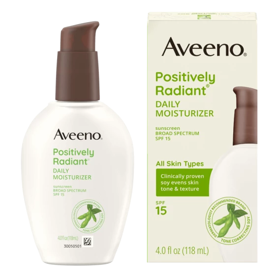 Aveeno Positively Radiant Face Moisturizer Broad Spectrum SPF 15 (120ml)