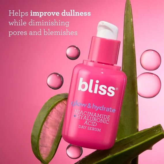 Bliss Glow & Hydrate Serum - Niacinamide + Hyaluronic Acid Serum 1 Fl Oz