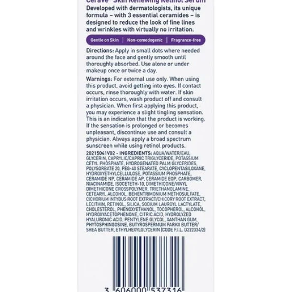 CERAVE SKIN RENEWING RETINOL FACE SERUM
