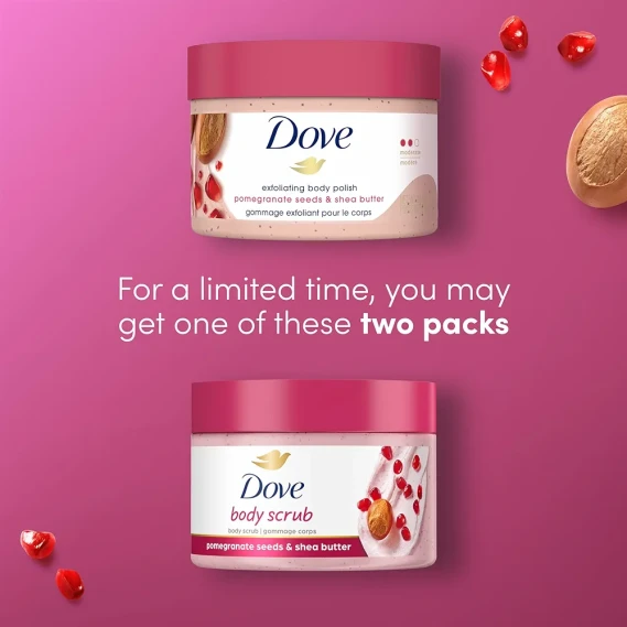 Dove Pomegranate Seeds & Shea Butter Exfoliating Body Scrub 10.5 oz