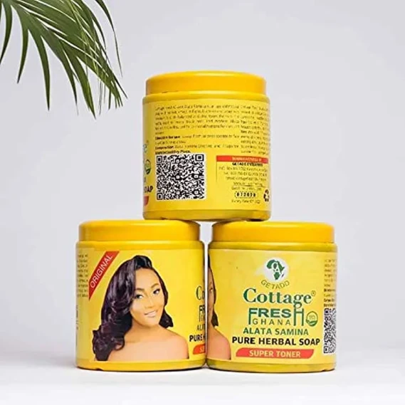 GETADD  Cottage FRESH GHANA 100% NATURAL  ALATA SAMINA PURE HERBAL SOAP  SUPER TONER