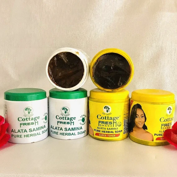 GETADD  Cottage FRESH GHANA 100% NATURAL  ALATA SAMINA PURE HERBAL SOAP  SUPER TONER