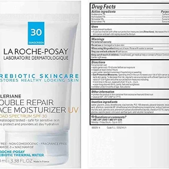 La Roche-Posay Toleriane Double Repair Moisturizer with SPF 30, 2.5 Fl. Oz.