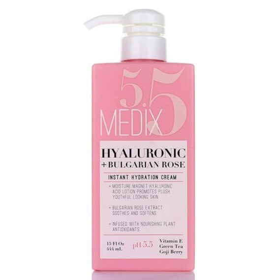 Medix 5.5 Body Lotion & Face Moisturizer Hyaluronic + Bulgarian Rose  15 Fl Oz