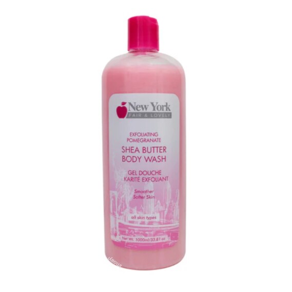 New York Fair & Lovely Exfoliating Pomegranate Shea Butter Body Wash 1000ml