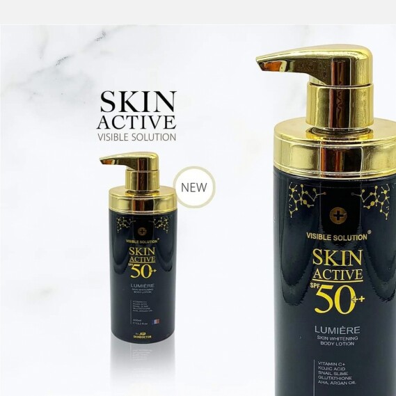 VISIBLE SOLUTION SKIN ACTIVE 50+ SPF  LUMIÈRE  VITAMIN C+ KOJIC ACID SNAIL SLIME GLUTATHIONE LOTION 400ML