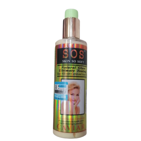 SOS SKIN SO SOFT Natural Glow Ultimate Toning Body Milk with Carrot and Argan Oil