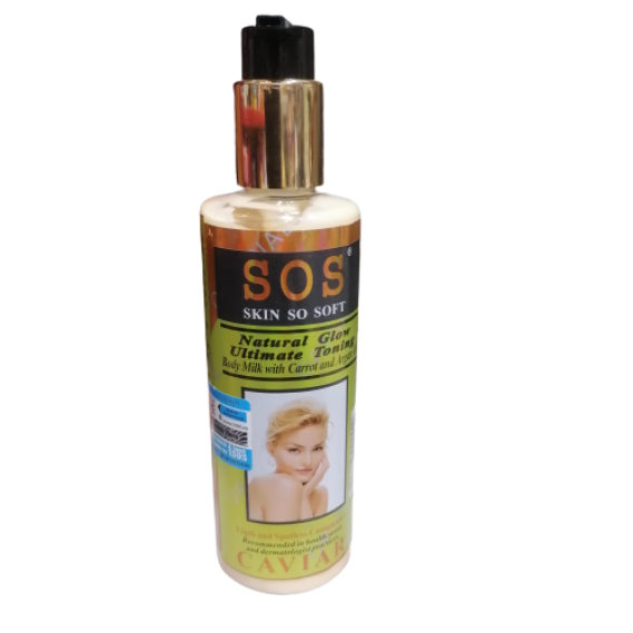 SOS SKIN SO SOFT Natural Glow Ultimate Toning Body Milk with Carrot and Argan Oil