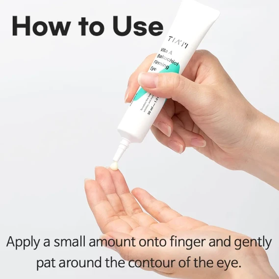 TIAM Vita A Bakuchiol Firming Eye Cream for Wrinkles, Anti-Aging, Dark Circles, and Puffiness, Treatment, 1.01 FL.OZ. / 30ml